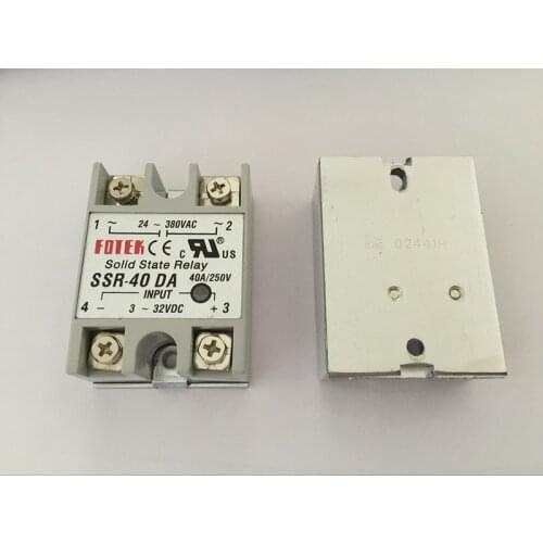 5PCS SSR40DA SSR-40DA Manufacturer 40A ssr relay,input 3-32VDC output 24-380VAC
