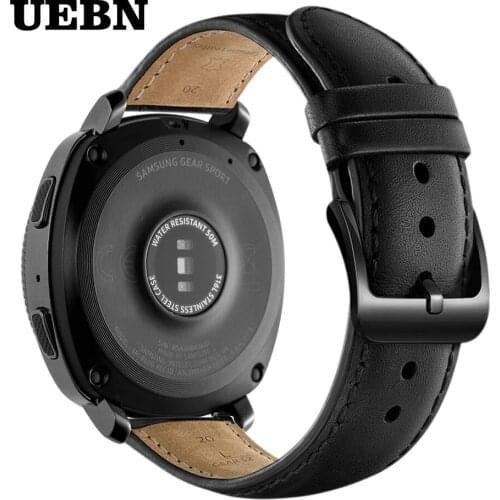 UEBN 20mm Leather strap for Samsung galaxy active 2 Replacement Sport Band For Samsung Gear S2 Sport Smart watch bands