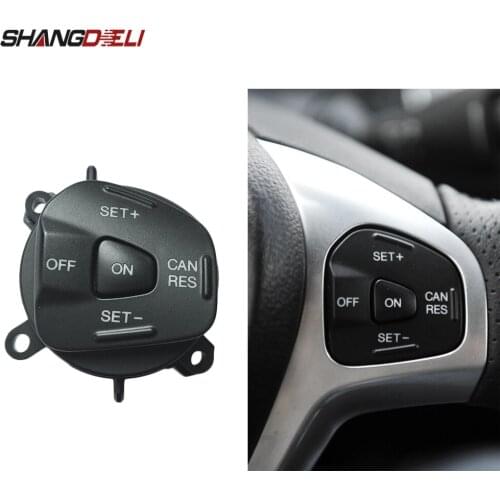 Blue LED Light Steering Wheel Cruise Control Switch Button Accessories for Ford Fiesta MK7 MK8 ST Ecosport 2013