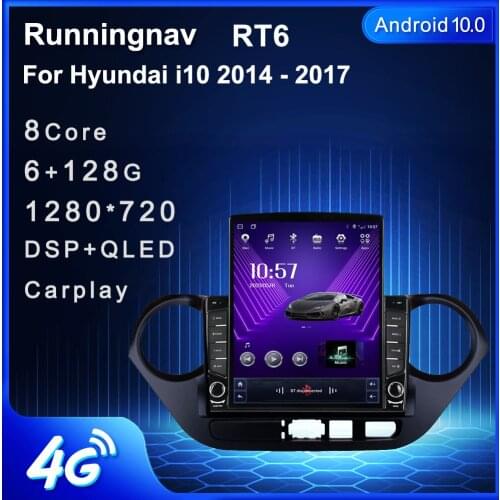 Runningnav For Hyundai i10 2014 2015 2016 2017 Tesla Type Android Car Radio Multimedia Video Player Navigation GPS