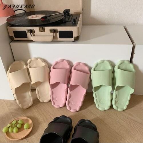 2021 Soft Sole Non-Slip EVA Slippers Female Summer Fashion Home Bathroom Slides Thick Bottom Casual Sandals Indoor Floor Shoes