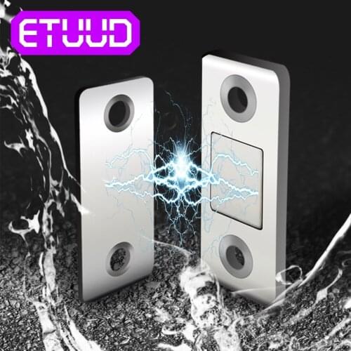 Strong Door Closer Magnetic Cabinet Catch Latch Cupboard Ultra Thin Closures Furniture Cabinet Cupboard with Screws Ultra Thin