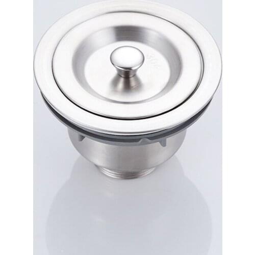 1PC Kitchen Sink Drain Stainless Steel Assembly Waste Strainer and Basket Strainer Stopper Waste Plug Sink Filter 11CM