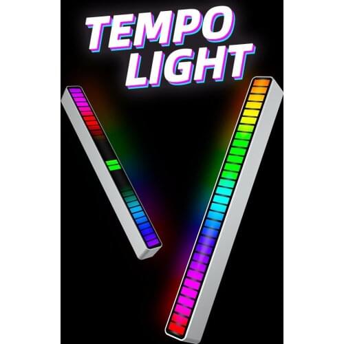 RGB LED Strip Light Sound Control Pickup Rhythm Light Music Atmosphere Light Colorful Tube USB Energy-Saving Lamp Ambient Light