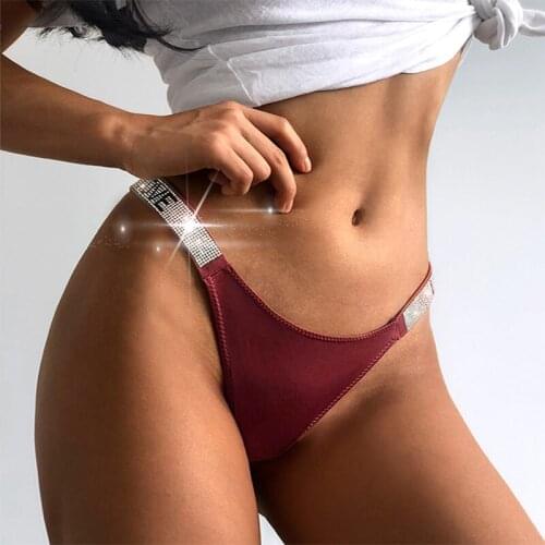 Womens Underpants Sexy Panties Shiny Letter Waist Elastic Fashion Soft Panties Thong G-String Female Woman Briefs Lingerie Hot