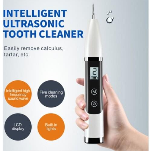 Ultrasonic Calculus Remover Home Adult Dental Scaling Electric Portable Scaler Sonic Remover Smoke Stains Tartar Plaque Remove