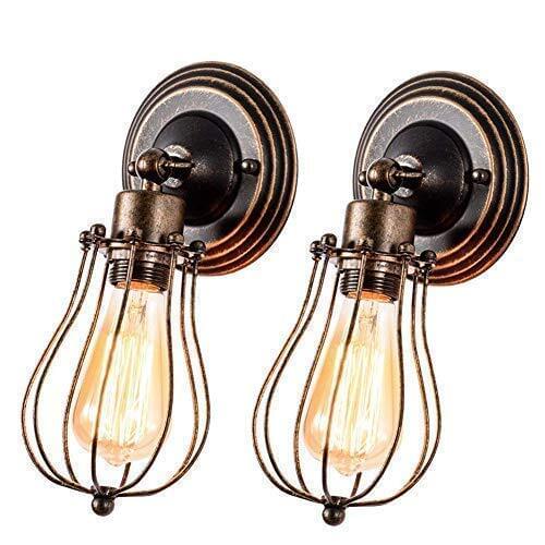Industrial Vintage Wall Light,Indoor Lighting,Adjustable Metal Cage Wall Sconces Lamp,corridor restaurant Bedroom lighting