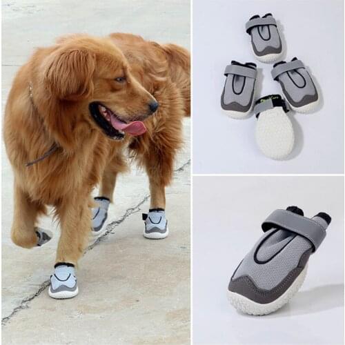 High Quality Pet Shoes Breathable Non-slip Sneakers For Dogs 4 PCS/Set Cute Shoes For Larger Dogs Small Puppy Shoes Pet Products