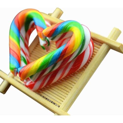 10Pcs 3.5cm Polymer Clay Simulates Christmas Crutch Candy DIY Craft Supplies Hairpin Earring Phone Shell Decor Food Toy Material