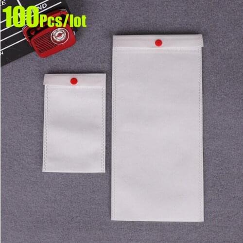 100Pcs/lot Environmentally Friendly Button Non-woven Bag For Gift/shoes/Chrismas Gift Bags