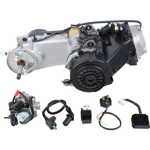150CC CDI Air Cooled GY6 Scooter ATV Go Kart Single Cylinder 4-Stroke Complete Engine Motor Carburetor CVT Clutch 125CC