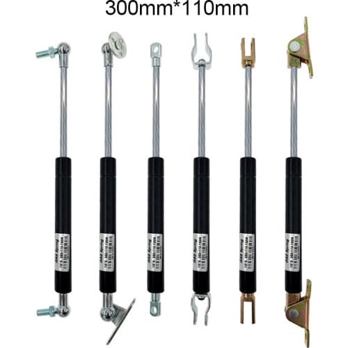 110mm Stroke 300mm Hole Center Distance Gas Spring 50N-500N/5kg-50kg Cupboard Hinges Gas Spring Force lift support 18*8 Rod