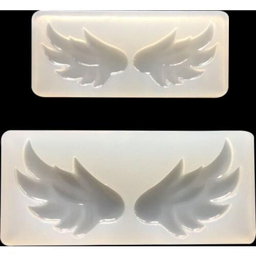 2pcs/lot UV Resin Jewelry Liquid Silicone Mold Wings White Resin Molds Charms For DIY Handwork Jewelry Finding Accessories