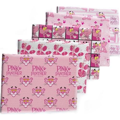 50*145cm Cartoon The Pink Panther Bullet Textured Liverpool Patchwork Tissue Kids home textile