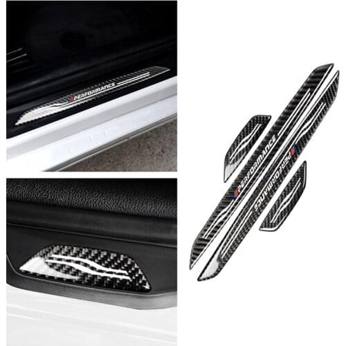Auto Accessories Door Sill Scuff Plate Guards Carbon Fiber Door Sills Protector Stickers for BMW F30 3 Series 03-18 Car Styling