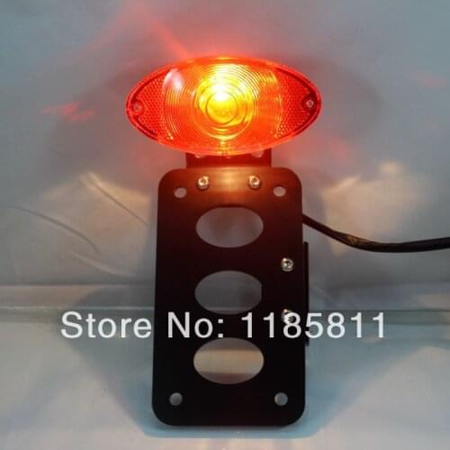 Black Side Mount Tail Light License Plate Bracket For Harley sportster Honda CB750 Hawk Kawasaki KZ Yamaha xs650 Suzuki chopper