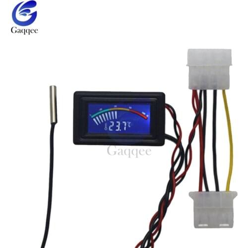 DC 5V 12V 24V C/F USB Thermometer LCD Analog Digital Car PC Temperature Meter Indoor Aquarium Incubator NTC Temp Detector Tester