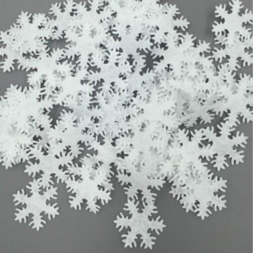 DIY 200pcs Padded Felt Snowflake Appliques Craft Kids Appliques Decorative 30mm