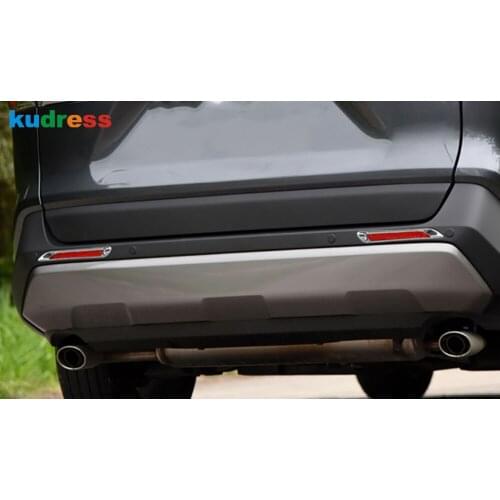 For Toyota RAV4 RAV 4 2019 2020 2021 Carbon Fiber Rear Fog Light Lamp Cover Trim Tail Foglight Frame Car Styling Accessories 2p