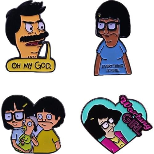 DZ253 Anime Figures Cartoon Creative Metal Brooch Enamel Pins Badge backpack bag Collar Lapel Jewelry