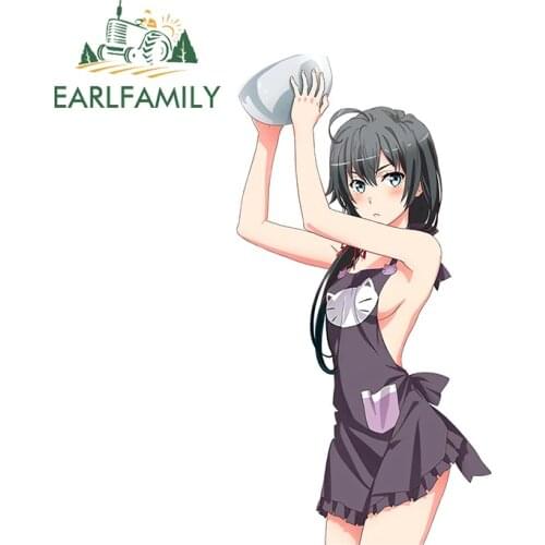 EARLFAMILY 13cm x 6.9cm for Oregairu Yukinoshita Waterproof Decal DIY Anime Vinyl Car Wrap Graffiti Sticker JDM Assessoires