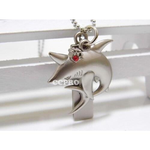 Free-iwatobi Swim Club Anime Matsuoka Rin Shark Shape Pendant Cosplay Necklace Accessories for Gift