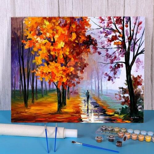 Oil Painting Style Lilac Fog Paint By Numbers Package Oil Paints 50*70 Picture By Numbers Photo Decorative Paintings Drawing