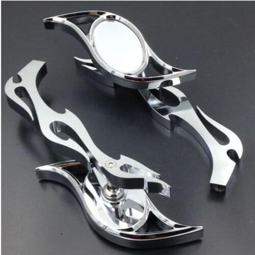 Motorcycle Chrome Mini Running Rearview Mirrors For Harley Dyna Electra Glide Softail Fat Boy Wide Glide V-Rod Sportster