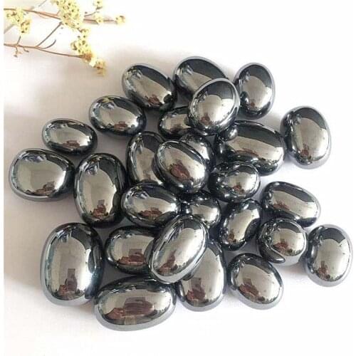 Natural quartz terahertz tumbled crystals healing stones for decoration