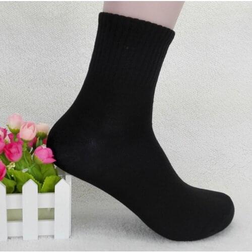 3pcs High Quality Autumn Winter Men Black Business Cotton Socks For Male Black Casual Long Socks 6pcs=3pairs Calcetines Hombre