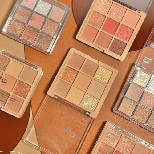 9 Colors Eyeshadow Palette Matte Shimmering Naturally Eye Shadow Powder Eyeshadow Palette Long Lasting No Smudging Eye Shadow