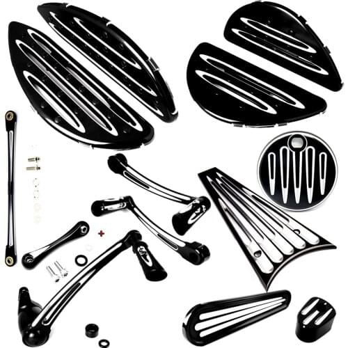 Front+Rear Floorboards&Shifters&Passenger&Linkage&Tank Door Cover For Harley 2014-2017 Electra Glide FLHTK FLH/T
