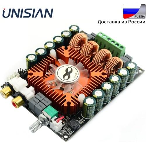 UNISIAN TDA7498E Amplifier Board class-D audio 2.0 Channel High Power Hifi BTL mono 220w Amplifiers for home sound systems