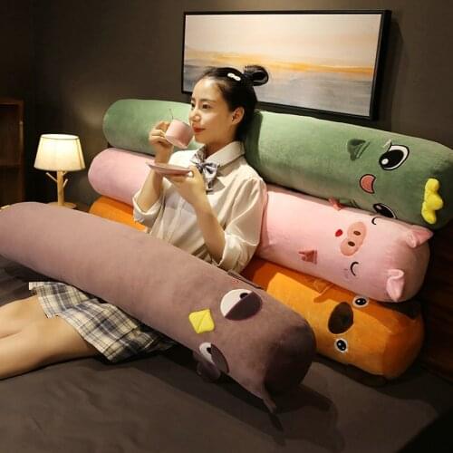 70-140cm Kawaii Animal Dinosaur Plush Doll Long Pillow Cushion Soft Sofa Owl Sheep Toys Sleepping Bedroom Gifts Baby Children