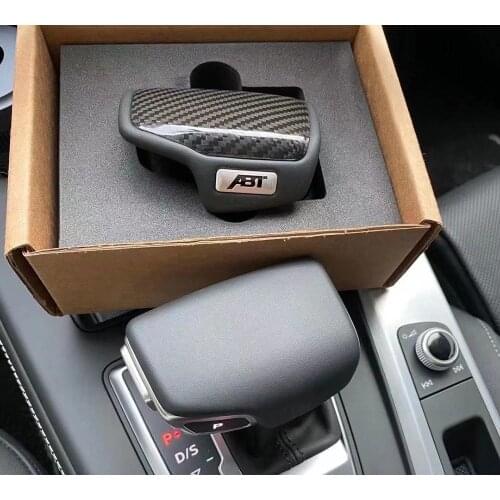 Real carbon fiberselector lever handle Gear Shift Knob handball cover For Audi A4 S4 RS4 B9 A5 S5 RS5 Q7 Q5 2016-2021