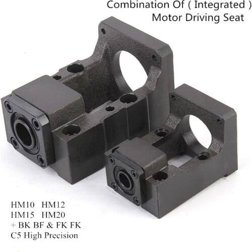 Ballscrew Stepper Servo Drive Motor 10mm 12 15 20 Seat Bracket Nema connect combine SFU1605 1610 2510 3210 end Mount cnc module