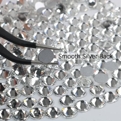 SS3-SS8 1440pcs Clear Crystal AB gold 3D Flat Back Nail Art Rhinestones Decorations Shoes Mugs Cups Decoration