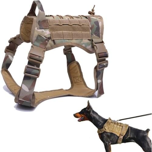 Tactical Service Dog Vest Breathable military dog clothes K9 harness adjustable size Training Hunting Molle Dog tactical Harness