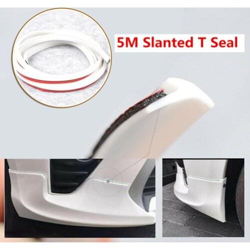 Car Door Seal Rubber Sealing Strip For Car Rubber Seal Slanted Front Bumper White T Type Auto Door Seal Rubber Weatherstrip Edge