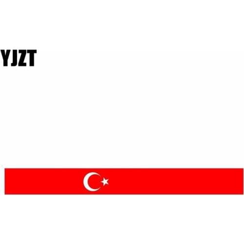 YJZT 16.1CM*1.8CM Styling Accessories Turkey Car Sticker Motorcycle PVC Flag Decal 6-0573
