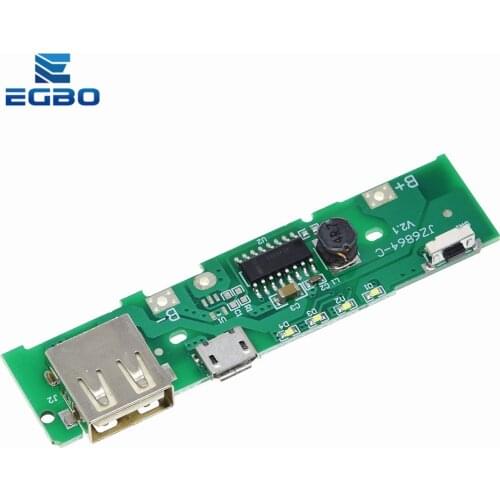 1PCS EGBO 5V 1A Power Bank Charger Module Charging Circuit Board Step Up Boost Power Module For Xiaomi Mobile Power Bank DIY