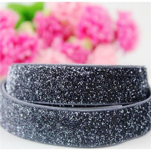 10 yards 5/8 inch shiny band solid color webbing elastic velvet ribbon festival decoration