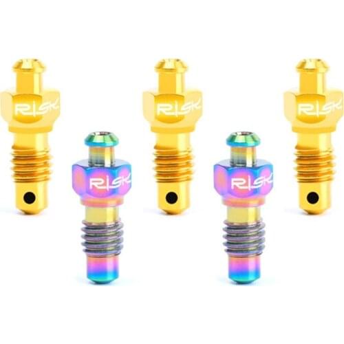 2Pcs Biike Titanium Alloy M6 Hydraulic Oil Disc Brake Caliper Bleed Nipple Bolts