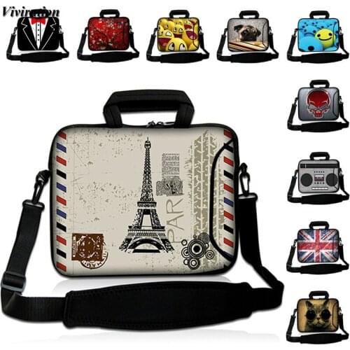 2020 Casual Popular Eiffel Tower Prints Laptop Case 15 13 12 14 17 10 17.3 15.6 13.3 11.6 Sleeve Messenger Computer Notebook Bag