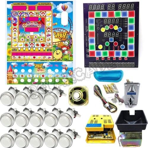 2021 casino machine diy kit Fruit King 3 Taiwan Mario Slot Gameboard Coin acceptor LED buttons speaker power for gambling house