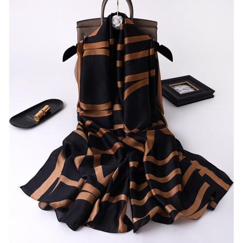 2021 Luxury Brand Women Silk Scarf Beach Shawl And Echarpe Summer Wrap Designer Scarves Large Size Female Beach Stoles Bandana