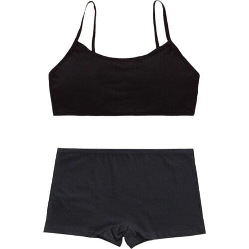 5sets/Lot Cotton Girls Tank Top Panties Candy Color Undershirt Singlet Baby Camisole Bra Tops