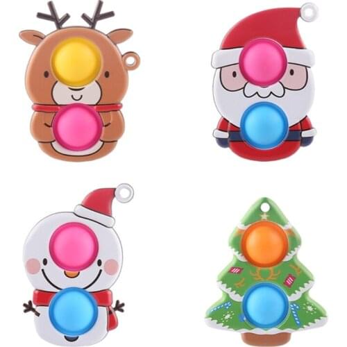 Anti-Anxiety Finger Toy Sensory Popping Key Ring Funny Fidget for Autism ADD