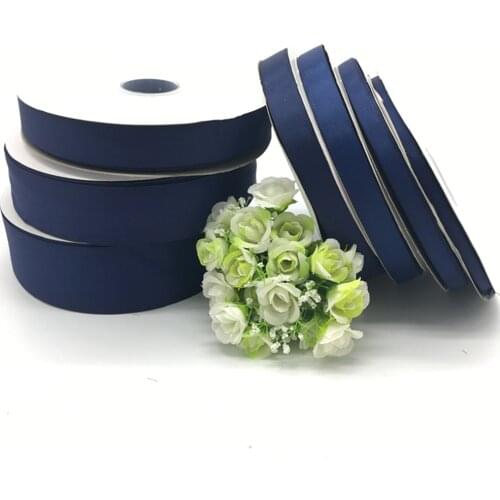 5Yards Navy blue 6mm 10mm 15mm 20mm 25mm 38mm 50mm Wide Monochrome Grosgrain Ribbon Hair Bows Wedding DIY Crafts