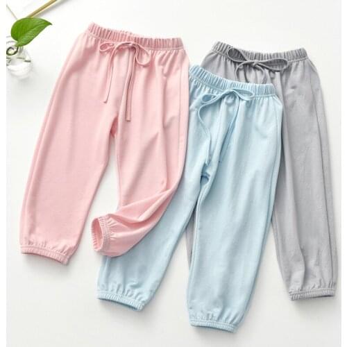 Childrens Mosquito Pants Thin Girls Summer Wear 2021 Childrens Wear New Baby Lantern Boy Pants Summer Childrens Wear